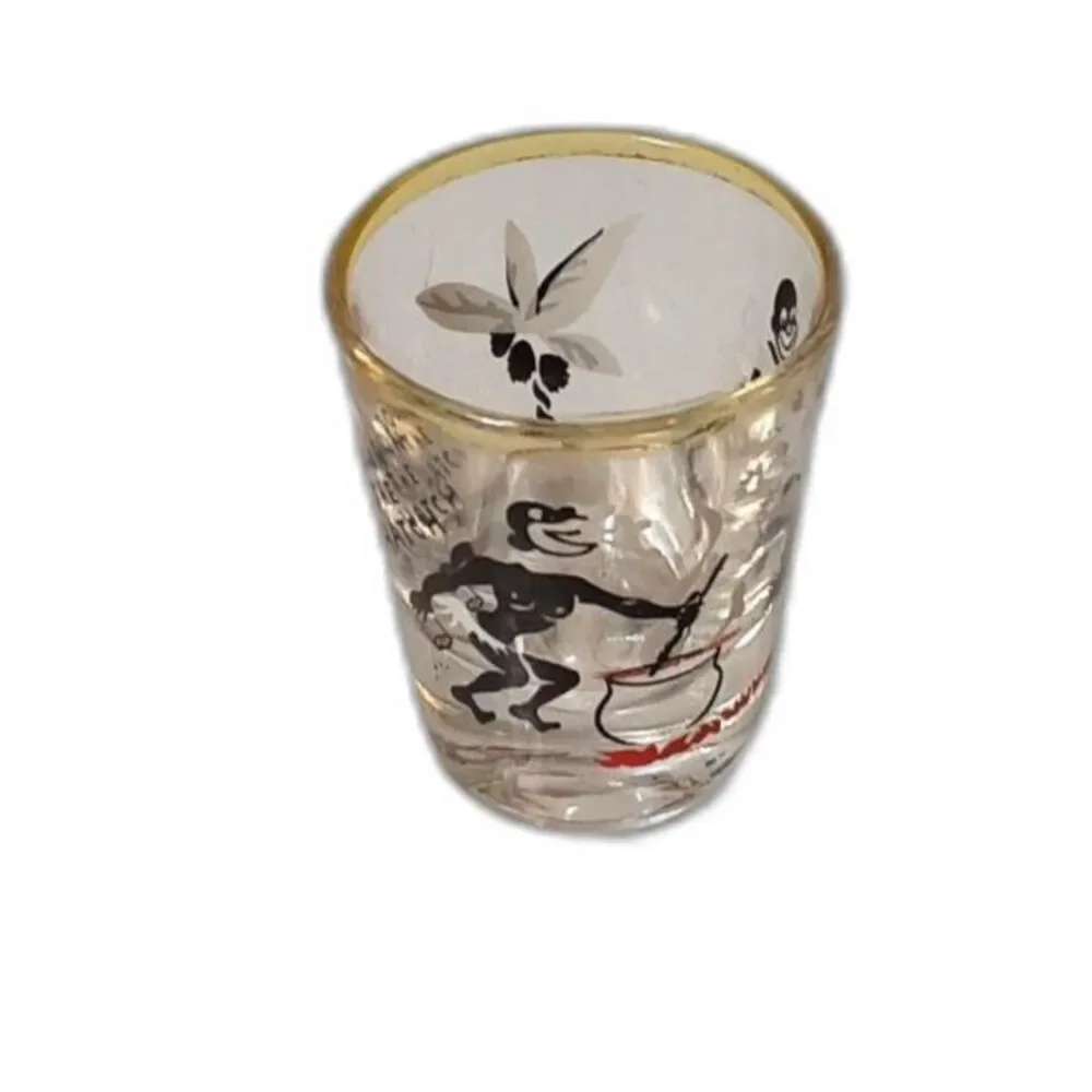 Vintage Shot Glasses Various Places and Graphics 5 in the Set